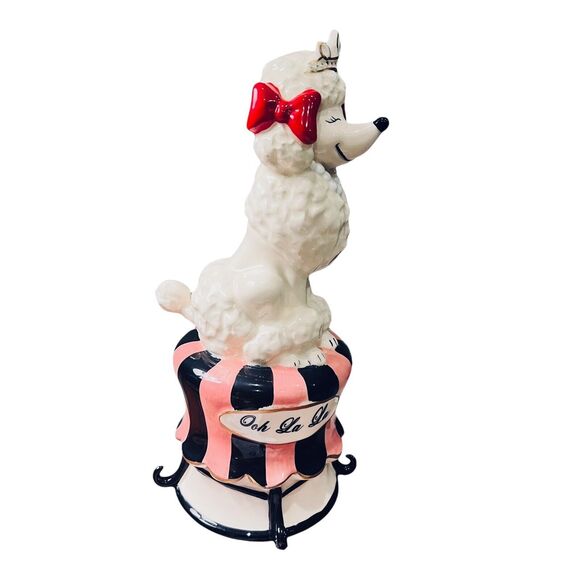 Blue Sky Clayworks Ooh La La Ceramic Poodle Figurine Valentines Day 10.5"H - Picture 1 of 9